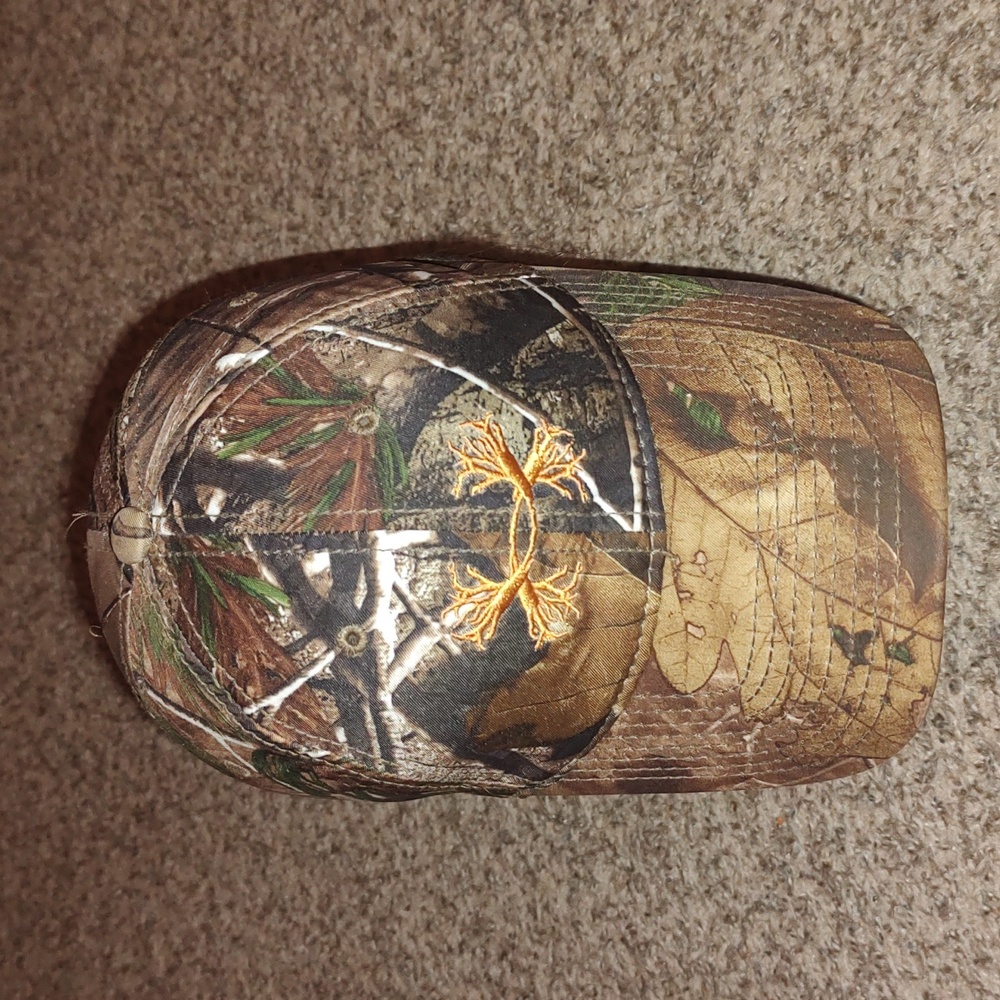 Under Armour Camouflage SnapBack Cap Blaze Orange Logo Hunting Gear Men’s OS